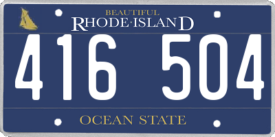 RI license plate 416504