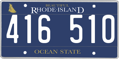 RI license plate 416510