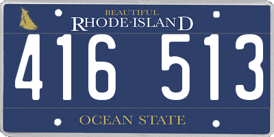 RI license plate 416513