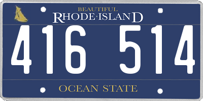 RI license plate 416514