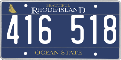 RI license plate 416518