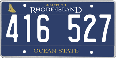 RI license plate 416527