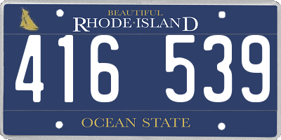 RI license plate 416539
