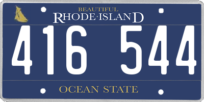 RI license plate 416544