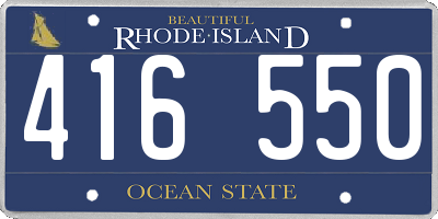 RI license plate 416550