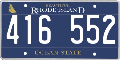 RI license plate 416552