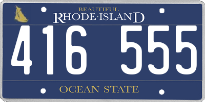 RI license plate 416555