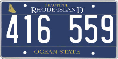 RI license plate 416559