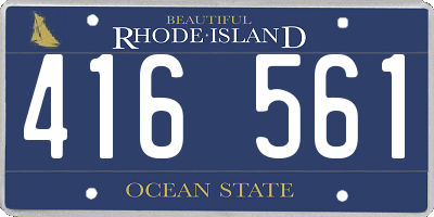 RI license plate 416561