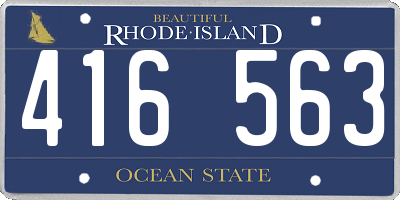 RI license plate 416563