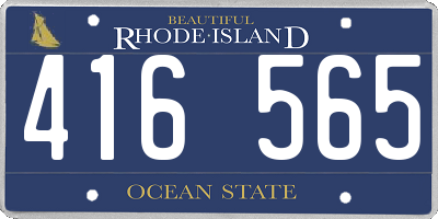 RI license plate 416565