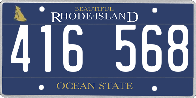 RI license plate 416568