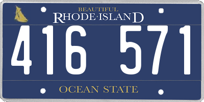 RI license plate 416571