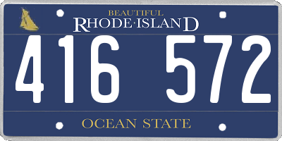 RI license plate 416572