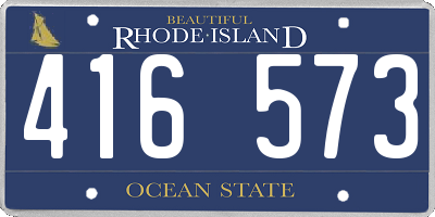 RI license plate 416573