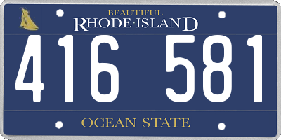 RI license plate 416581