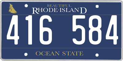RI license plate 416584