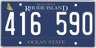 RI license plate 416590