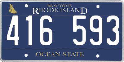 RI license plate 416593