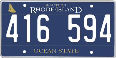 RI license plate 416594