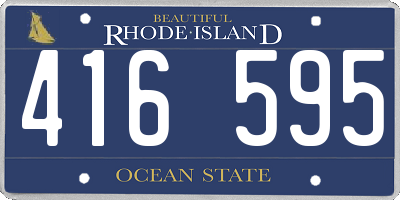 RI license plate 416595