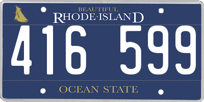RI license plate 416599