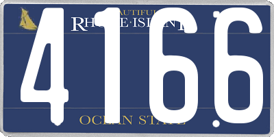 RI license plate 4166