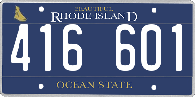 RI license plate 416601