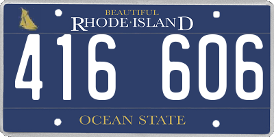 RI license plate 416606