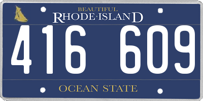 RI license plate 416609