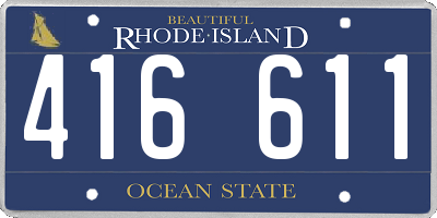 RI license plate 416611