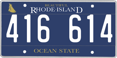 RI license plate 416614