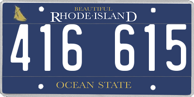 RI license plate 416615