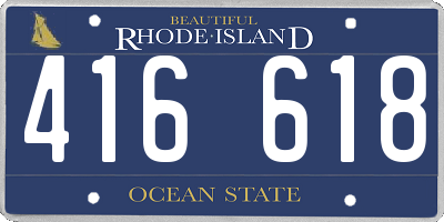 RI license plate 416618