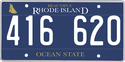 RI license plate 416620