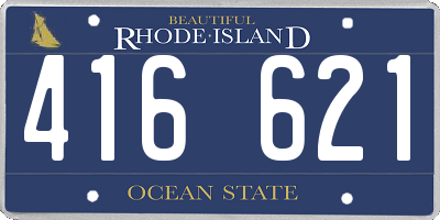 RI license plate 416621