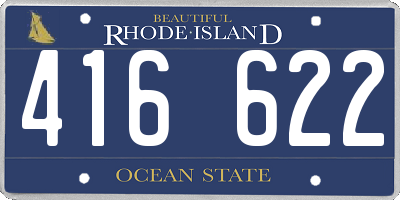RI license plate 416622