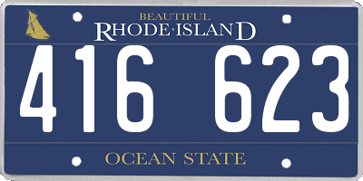 RI license plate 416623