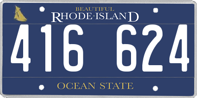 RI license plate 416624
