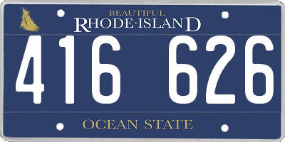RI license plate 416626