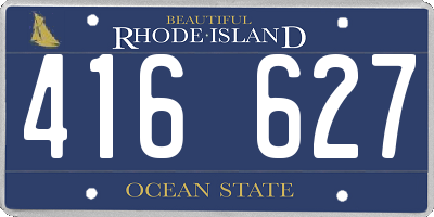 RI license plate 416627
