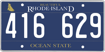 RI license plate 416629