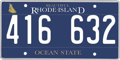 RI license plate 416632