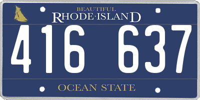 RI license plate 416637