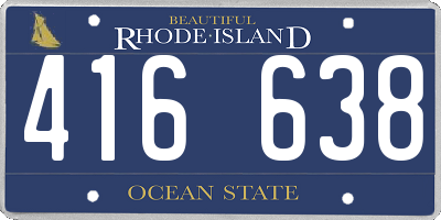 RI license plate 416638