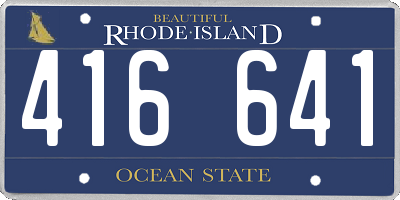 RI license plate 416641