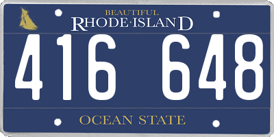 RI license plate 416648
