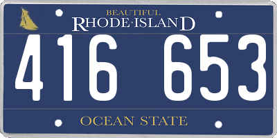 RI license plate 416653
