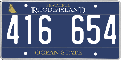 RI license plate 416654