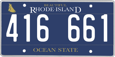 RI license plate 416661